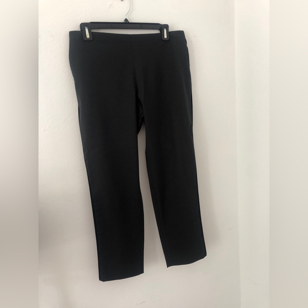 6397 charcoal pants with piping on the side and elastic waist band Size large